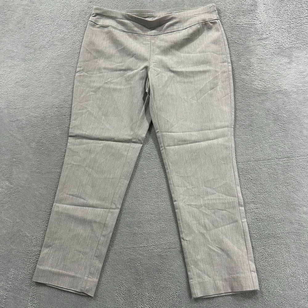 Croft & Barrow Pull On Pants Women's 12P Gray Office Work Professional